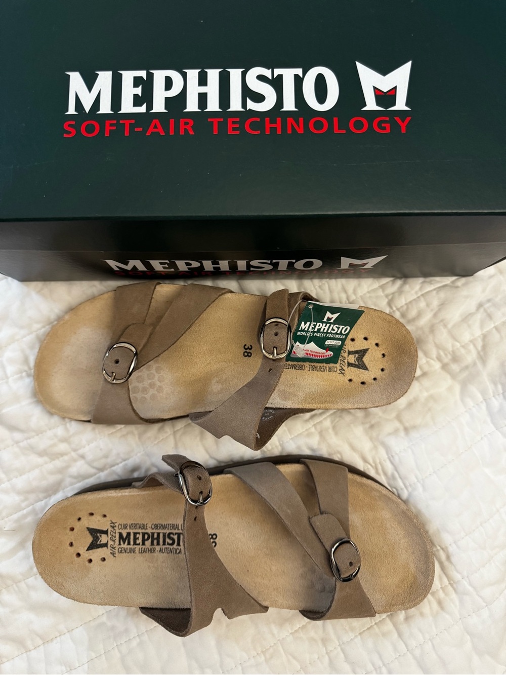 Mephisto Hannel Sandals Warm Grey 38 - Picture 6 of 9